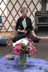 Chris Fortin leads a breathing exercise at the Honoring the Path of the Warrior retreat.