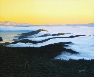 'Evening Blanket of Fog' painting by John Gowan, who will be one of the many artist's at the annual Mill Valley Fall Arts Festival.