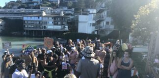 Swede's Beach protest Oct. 18, 2020