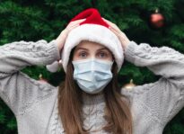 Covid-19 Santa Claus holidays mask