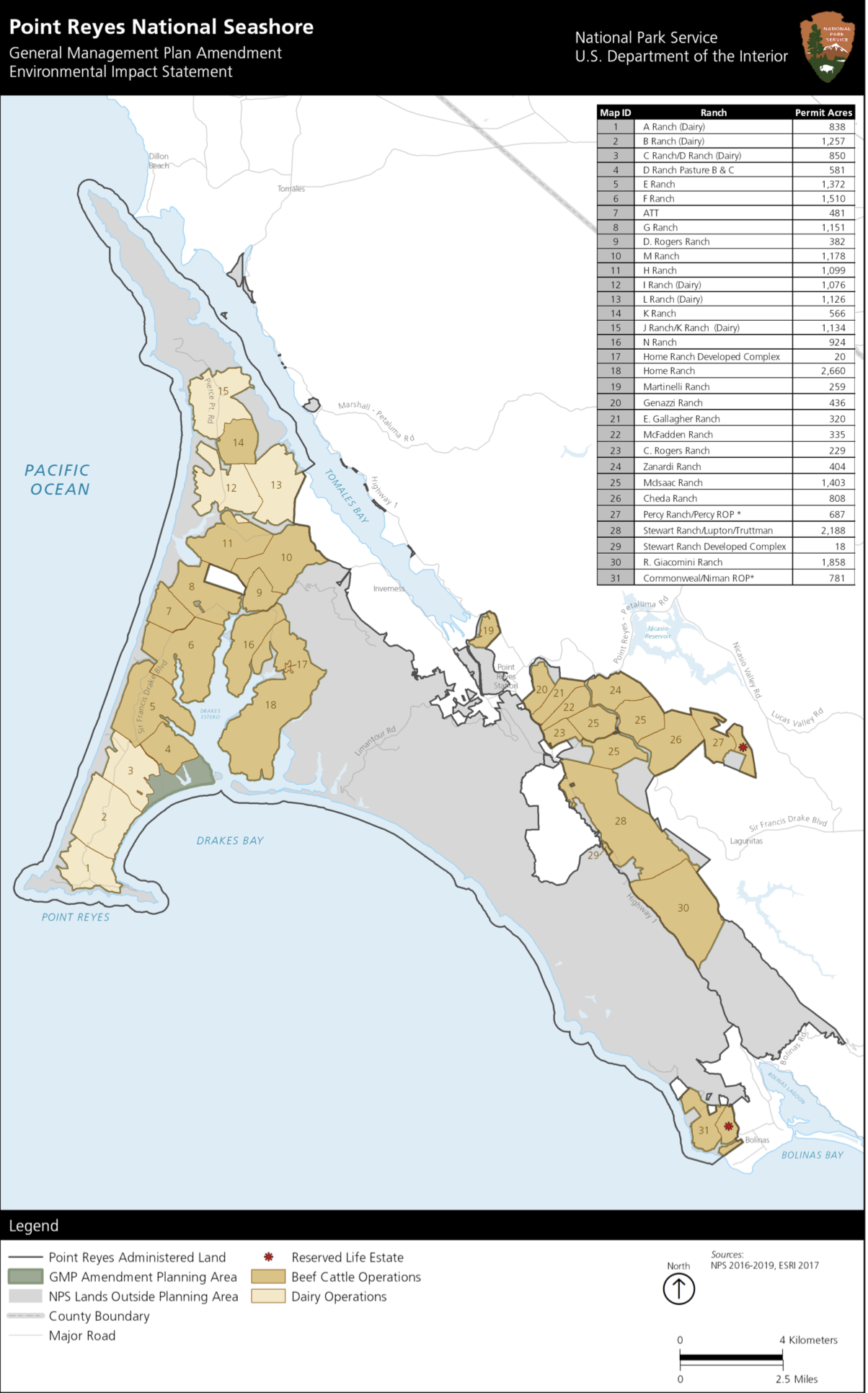Point Reyes Ranch Map Apocalypse Cow: The Future of Life at Point Reyes National Park ...