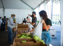 How Bay Area Food Banks are Coping with the Pandemic’s Hunger Crisis San Francisco-Marin Food Bank volunteers