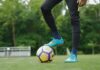 Soccer ball and feet
