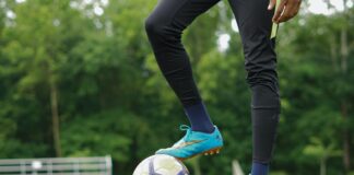 Soccer ball and feet