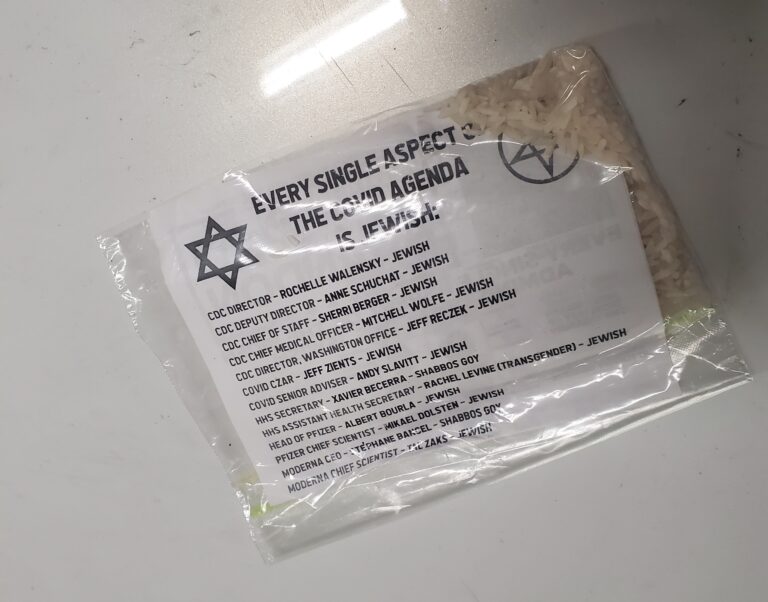 Petaluma Group Distributed Antisemitic Flyers in Marin and Beyond