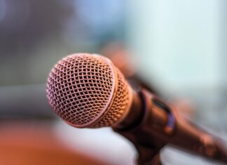 Northerly Neighbor: Canada Rejects U.S. ‘Ownership’ Microphone on a small stand.