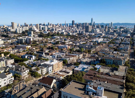 Aerial photo of a San Francisco neighborhood