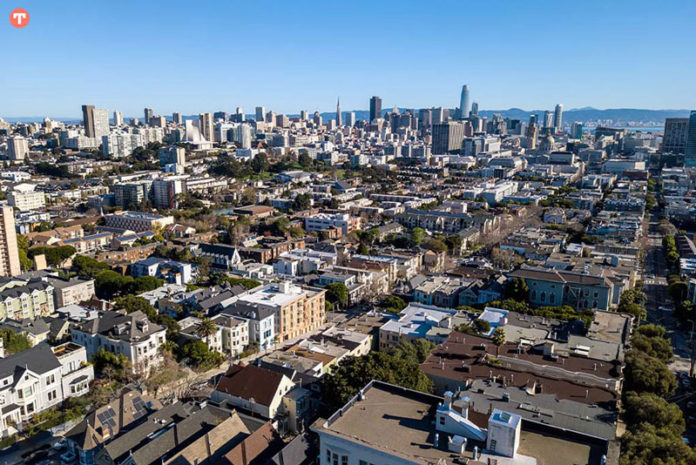 Aerial photo of a San Francisco neighborhood