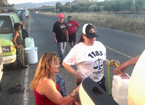 Water deliver to homeless encampment