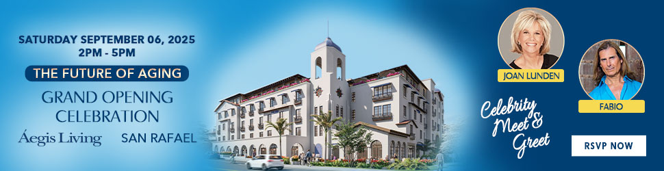 aegis san rafael california, grand opening celebration, joan lunden, fabio