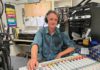 KWMR program director, Jeff Manson, on the air in the West Marin studio.