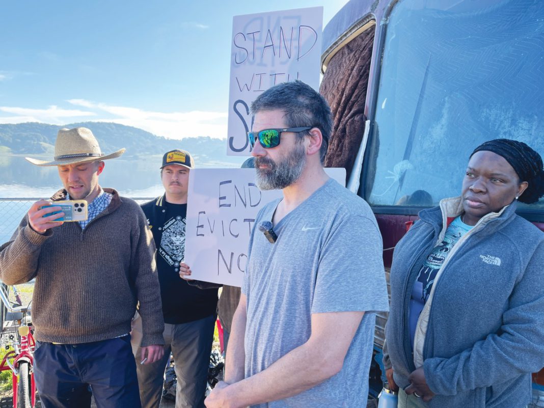 Marin County evicted a man living in a bus on Binford Road in Novato and seized the vehicle he called home.