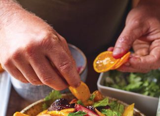 Along with his wife, Jenna, Amon Muller has created a delightful cookbook, called Full Belly: Recipes and Stories from a Family Farm, featuring 100 recipes and stories from his family’s 400-acre farm in the Capay Valley.