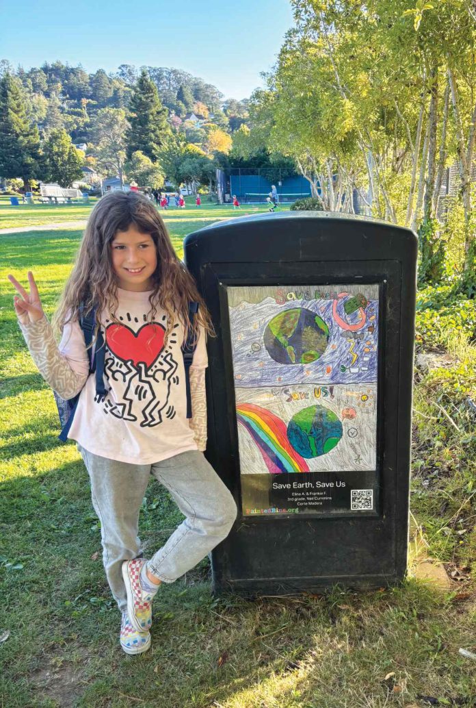 Since launching in 2022, Painted Bins has diverted nine tons of Marin food waste away from landfills, sparing the atmosphere from harmful methane emissions.