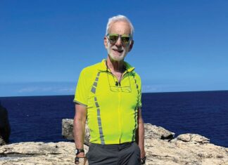 Fred Goldfarb's Tailgator, a Marin-based company, produces bicycle brake light systems that brighten when riders slow or stop.