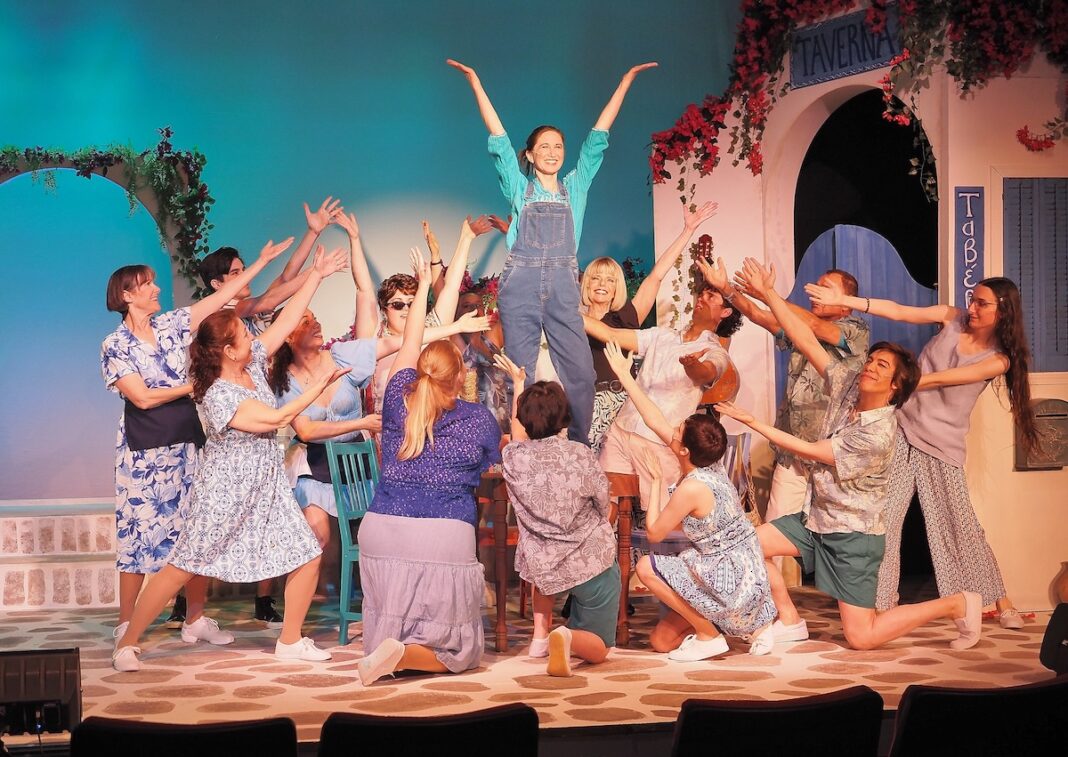 ABBA The 'Mama Mia!' ensemble gets a workout throughout the show, observes our critic. Photo by Jere Torkelsen