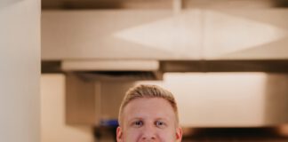 Chef Thomas Mendel harvests ingredients from a biodynamic garden for the four-course tasting experience at Hamel Family Wines.
