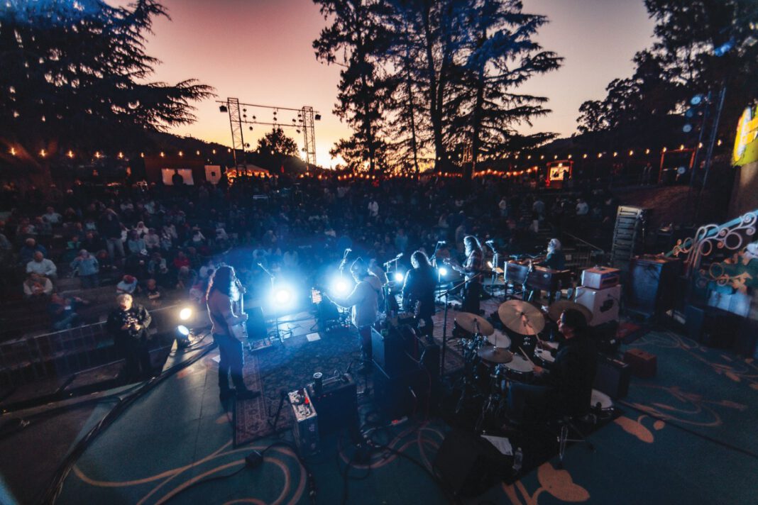 Band performing on stage at a live concert