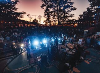 Band performing on stage at a live concert