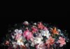Colorful flowers and bubbles in Jake Messing’s acrylic painting “Bubbling Blooms”