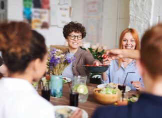 Reservation for Six: My Night of Trying to Make Meaningful Connections A group of people seated around a table, sharing a meal together.